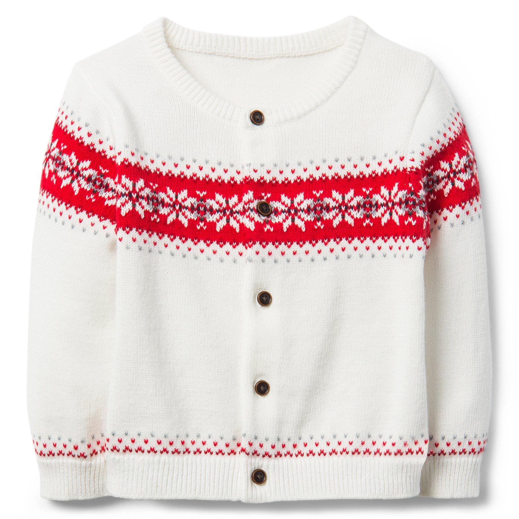 Details about / Janie And Jack Fair Isle Shawl Cardigan Sweater